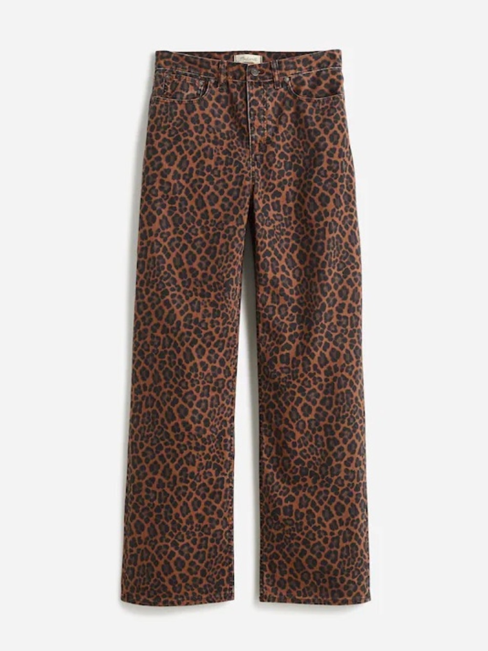 NWOT Madewell Low Slung Baggy Jeans in Leopard Print- Size 26